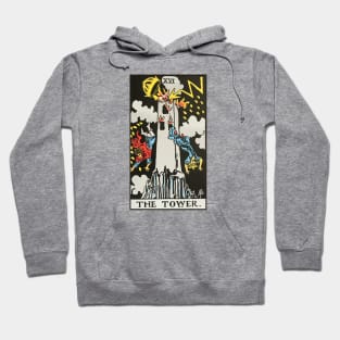 The Tower tarot card Hoodie